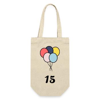 15. 15 YEARS. 15th ANNIVERSARY. 15 YEAR ANNIVERSARY. - Gift Bag for Bottles - nature - Front