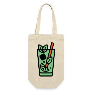 Icône du cocktail Mojito - Sac à bouteille - nature - Devant