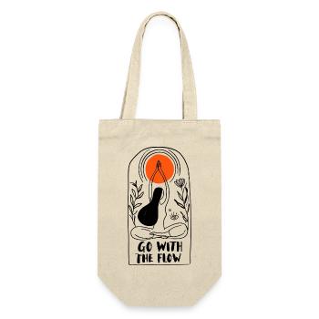 Go with the flow - Geschenkbeutel für Flaschen - Natur - Vorne