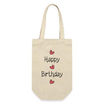 HAPPY BIRTHDAY. JOYEUX ANNIVERSAIRE. ANNIVERSAIRE. - Sac à bouteille - nature - Devant