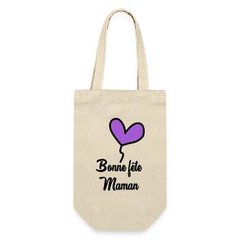 SCHÖNEN MUTTERTAG. MAMA. MUTTERTAG - Geschenkbeutel für Flaschen - Natur - Vorne