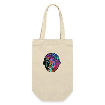 Crazy Face - Universe - Geschenkbeutel für Flaschen - Natur - Vorne
