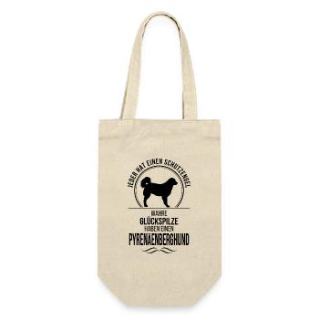 Pyrenäenberghund Schutzengel Hunde Hund Wilsigns - Geschenkbeutel für Flaschen - Natur - Vorne