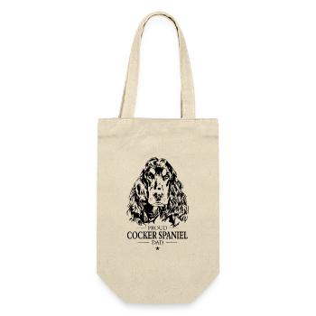 Cocker Spaniel Dad Hunde Hund Wilsigns - Geschenkbeutel für Flaschen - Natur - Vorne