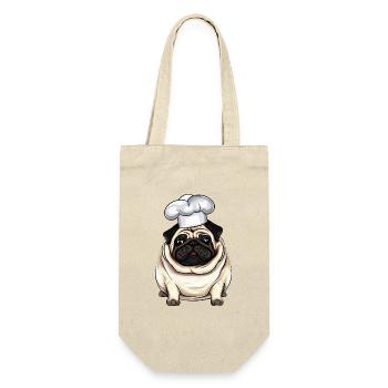 Cooking Pug, Creative Dog Design - Gift Bag for Bottles - nature - Front