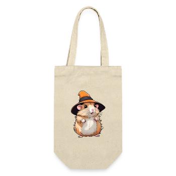 Mignon hamster d’Halloween avec chapeau de sorcière. - Sac à bouteille - nature - Devant