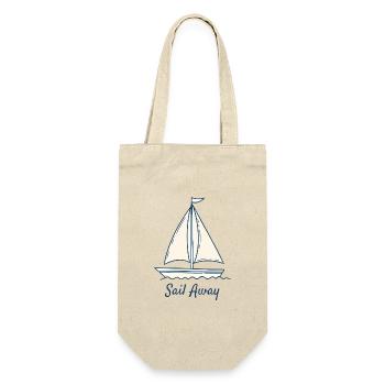 Sail Away Sailing Boat Ocean Minimal Design - Gift Bag for Bottles - nature - Front