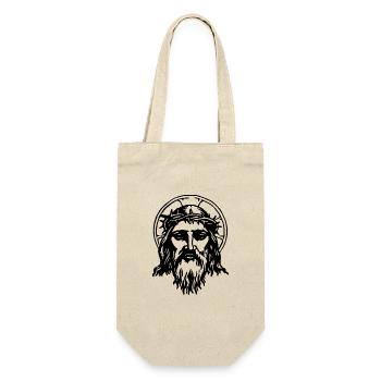 Jesus Christus - Geschenkbeutel für Flaschen - Natur - Vorne