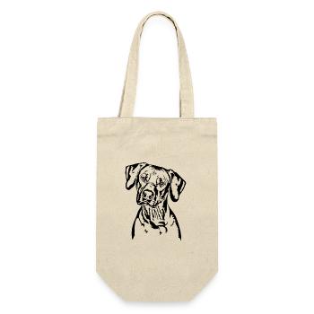 RHODESIAN RIDGEBACK Hunde Portrait Wilsigns - Geschenkbeutel für Flaschen - Natur - Vorne