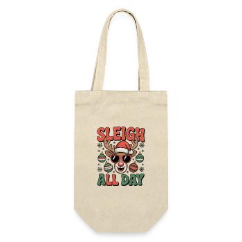 Sleigh All Day Reindeer - Gift Bag for Bottles - nature - Front