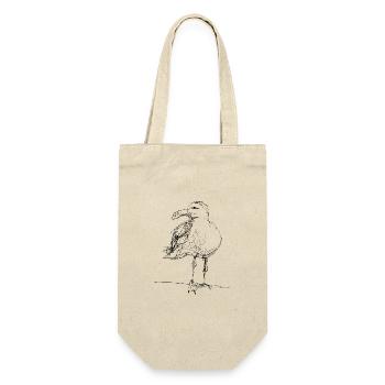Möwe - Geschenkbeutel für Flaschen - Natur - Vorne