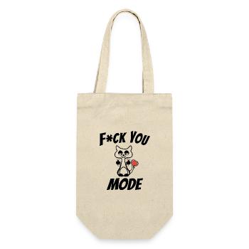 Fuck You Mode english - Gift Bag for Bottles - nature - Front