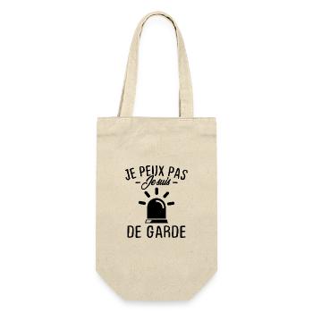 Je peux pas je suis de garde - Sac à bouteille - nature - Devant