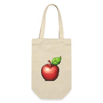Apple Pixel Icon - Gift Bag for Bottles - nature - Front
