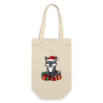 Cadeaux de Noël Loup - Sac à bouteille - nature - Devant