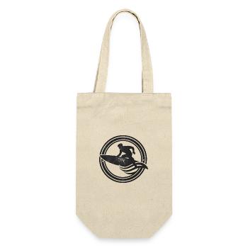 Surfer silhouette on wave - Gift Bag for Bottles - nature - Front