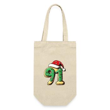 91 Number Christmas - Gift Bag for Bottles - nature - Front