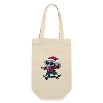 Elephant Christmas Funny - Gift Bag for Bottles - nature - Front