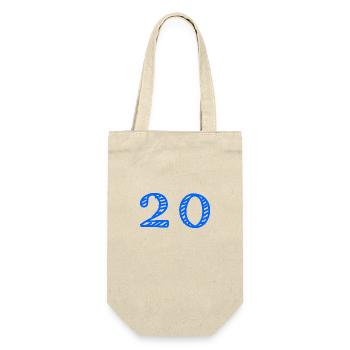 20. 20 YEARS. 20th ANNIVERSARY. 20 YEARS ANNIVERSARY. - Gift Bag for Bottles - nature - Front