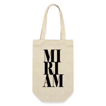 Miriam Nom Prénom Police moderne Word Art - Sac à bouteille - nature - Devant