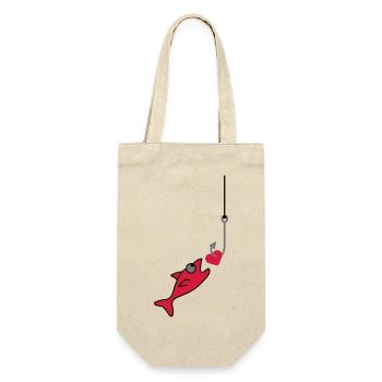 Fishing With Heart - Gift Bag for Bottles - nature - Front