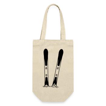 2 ski im schnee urlaub sport bretter fahren winter - Gift Bag for Bottles - nature - Front