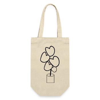 Florist Blume Pflanze Natur Gärtner - Geschenkbeutel für Flaschen - Natur - Vorne