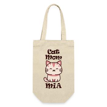 Mia Nom Prénom avec chat - Sac à bouteille - nature - Devant