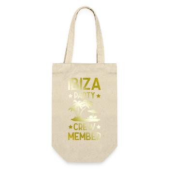 Ibiza Party Crew - Geschenkbeutel für Flaschen - Natur - Vorne