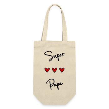 DAD. FATHER'S DAY. HAPPY FATHER'S DAY. HAPPY BIRTHDAY. - Gift Bag for Bottles - nature - Front
