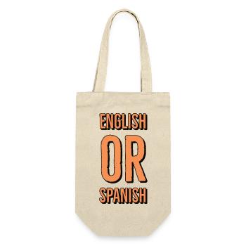 English or Spanish - Geschenkbeutel für Flaschen - Natur - Vorne
