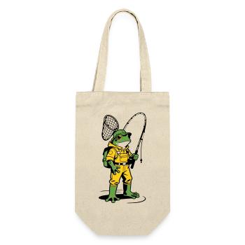 Frog Fisherman - Gift Bag for Bottles - nature - Front