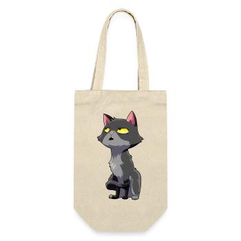 Katze Augenrollen Humor - Geschenkbeutel für Flaschen - Natur - Vorne