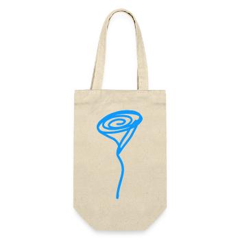 Blue Rose - Geschenkbeutel für Flaschen - Natur - Vorne