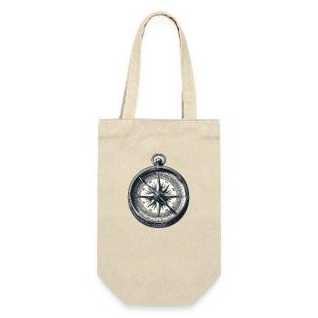 Vintage Compass: Northward with Style - Gift Bag for Bottles - nature - Front