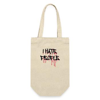 cool i hate people text graffiti spray drops blu - Gift Bag for Bottles - nature - Front