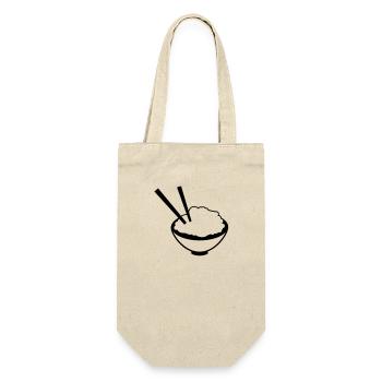 China Rice dish with chopsticks - Gift Bag for Bottles - nature - Front