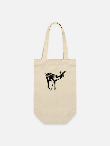 Reh Rehe Rehbock - Geschenkbeutel für Flaschen - Natur