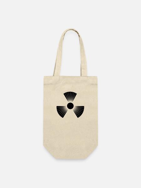 atom symbol radioaktivt atom tegn fare åtte - Gavepose for flasker - natur