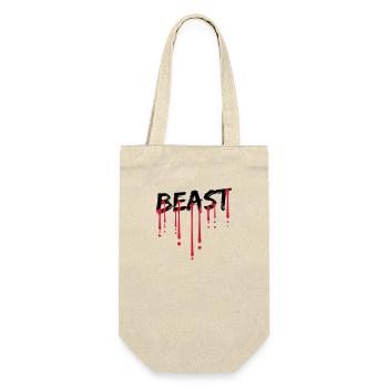 blut tropfen bodybuilder beast mode monster stark - Geschenkbeutel für Flaschen - Natur - Vorne