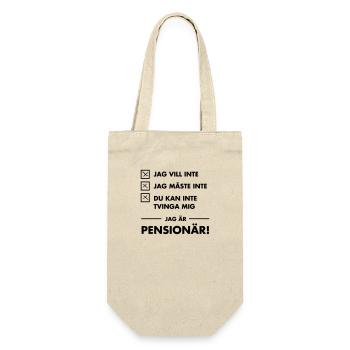 Rolig slogan Jag är pensionär - Gift Bag for Bottles - nature - Front