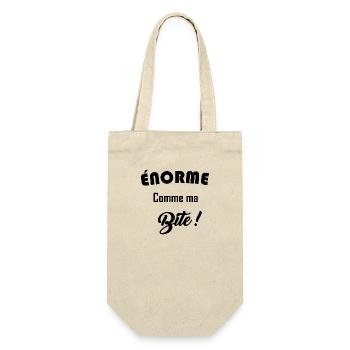 énorme comme ma bite idée cadeau phrases drôles - Sac à bouteille - nature - Devant