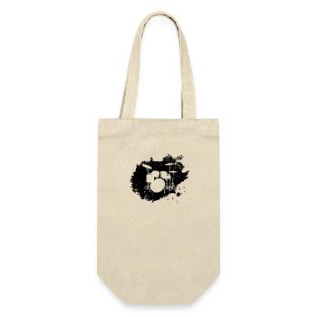 drums splat - Geschenkbeutel für Flaschen - Natur - Vorne