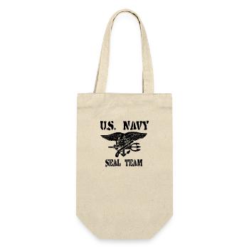 Navy Seals Militär, Team Logo, US Marine, Geschenk - Geschenkbeutel für Flaschen - Natur - Vorne