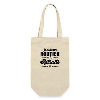 Je suis un routier à la retraite, Cadeau routier - Sac à bouteille - nature - Devant
