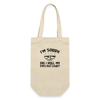 Roll My Eyes Out - Geschenkbeutel für Flaschen - Natur - Vorne