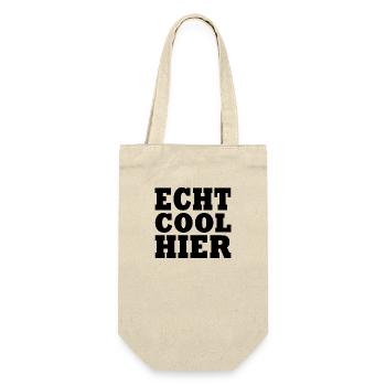 Echt cool hier - Geschenkbeutel für Flaschen - Natur - Vorne