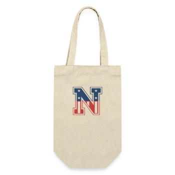 Buchstabe N USA - Geschenkbeutel für Flaschen - Natur - Vorne