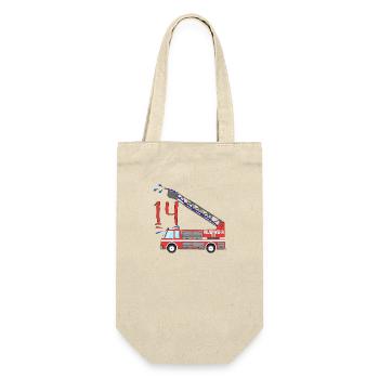Fire engine 14th birthday - Gift Bag for Bottles - nature - Front