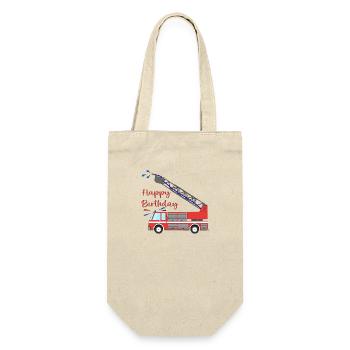 Fire engine Happy Birthday - Gift Bag for Bottles - nature - Front
